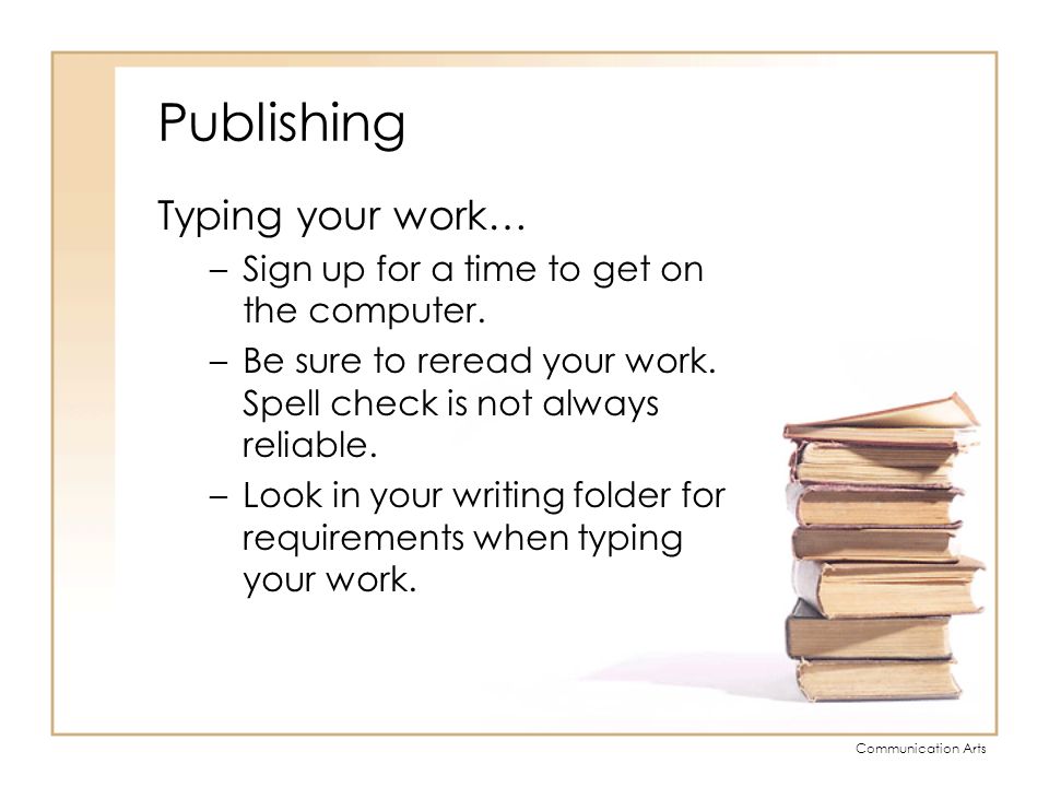 Publishing Typing your work…