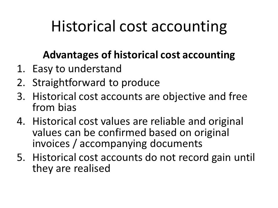 Historical cost accounting