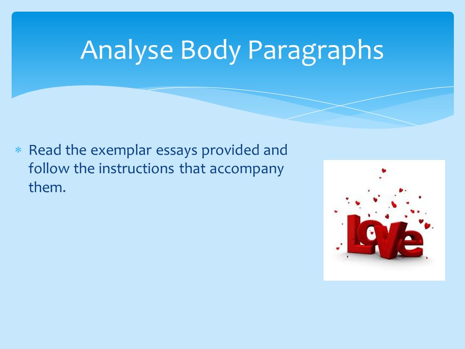 Analyse Body Paragraphs