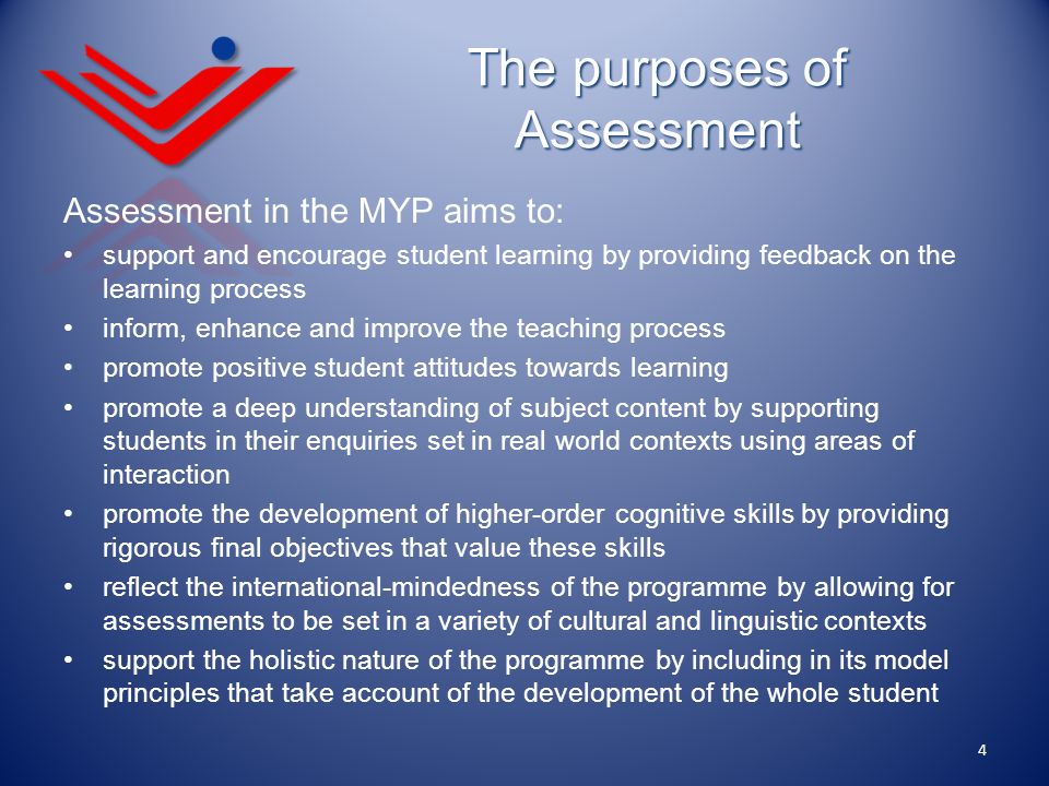 The purposes of Assessment