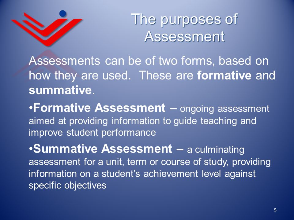 The purposes of Assessment