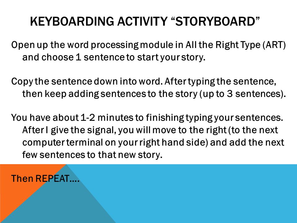 Keyboarding Activity Storyboard