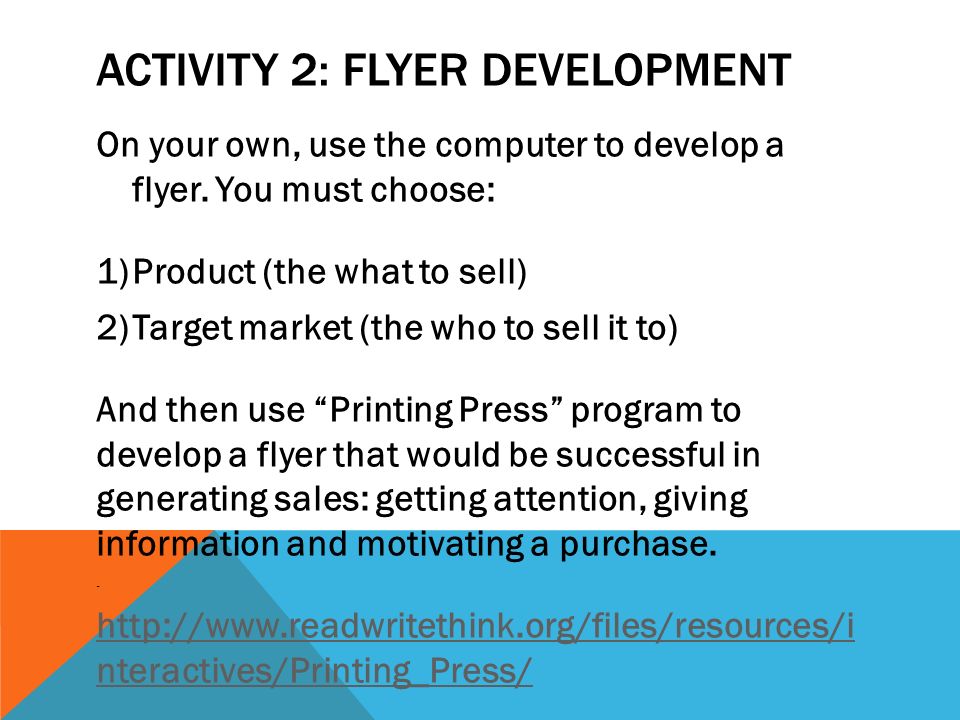 Activity 2: Flyer Development