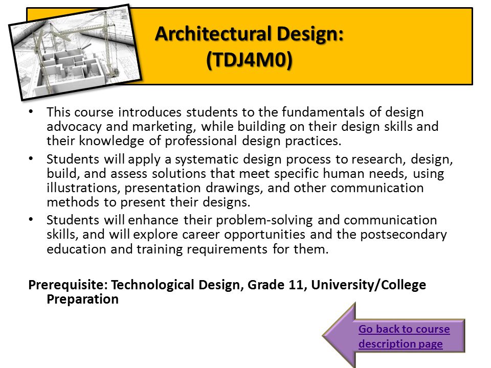 Architectural Design: (TDJ4M0)