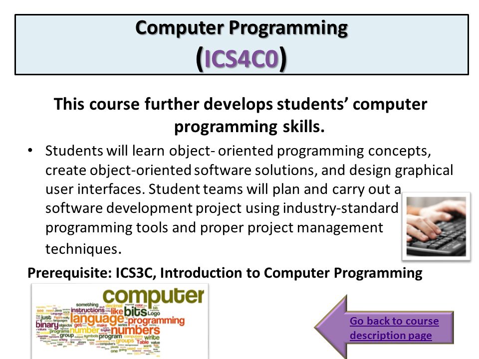 Computer Programming (ICS4C0)