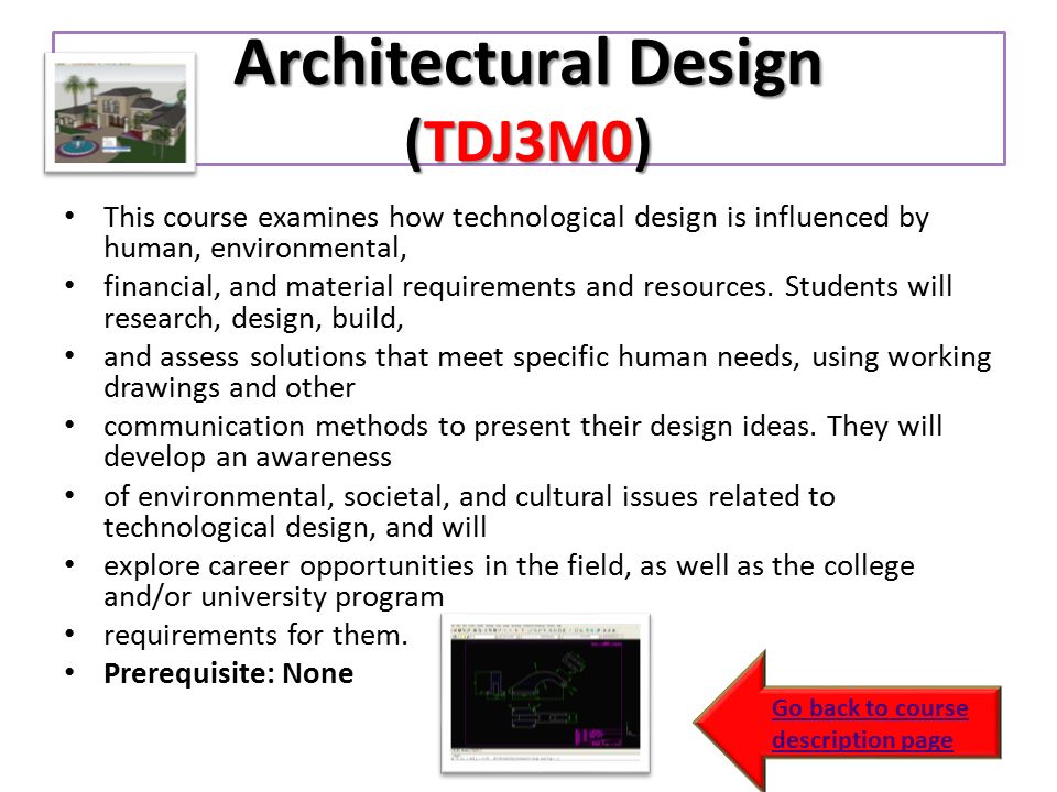 Architectural Design (TDJ3M0)
