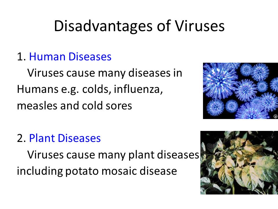 Disadvantages of Viruses