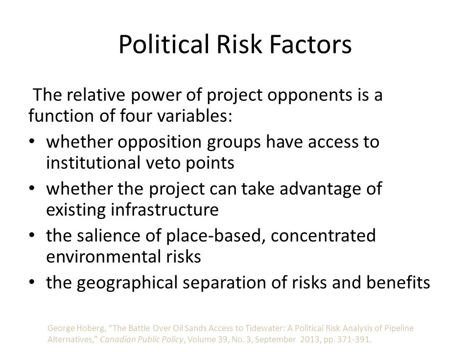 Political Risk Factors