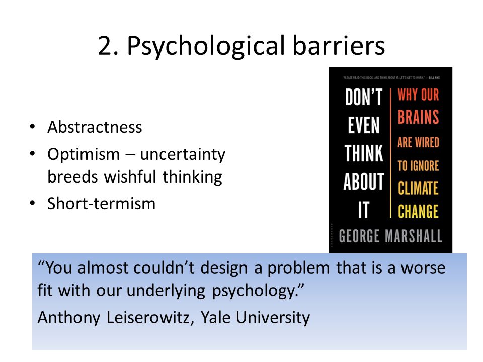 2. Psychological barriers