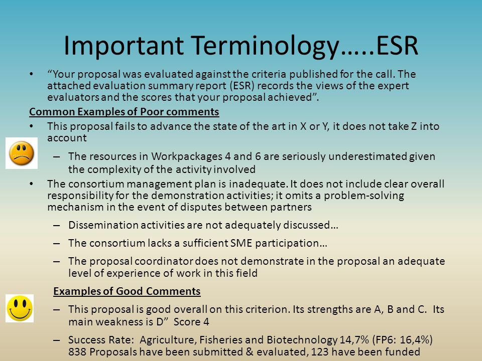 Important Terminology…..ESR