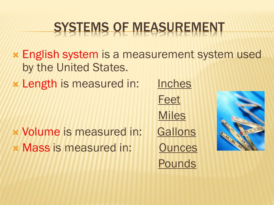 Systems of measurement