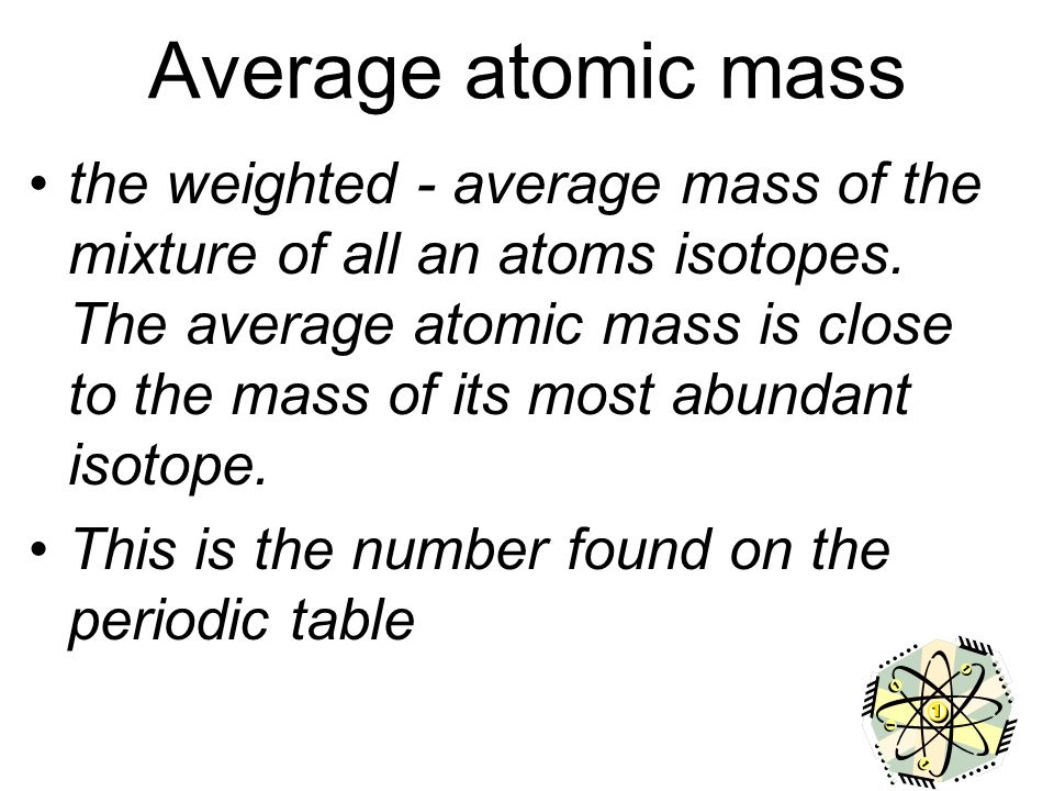 Average atomic mass