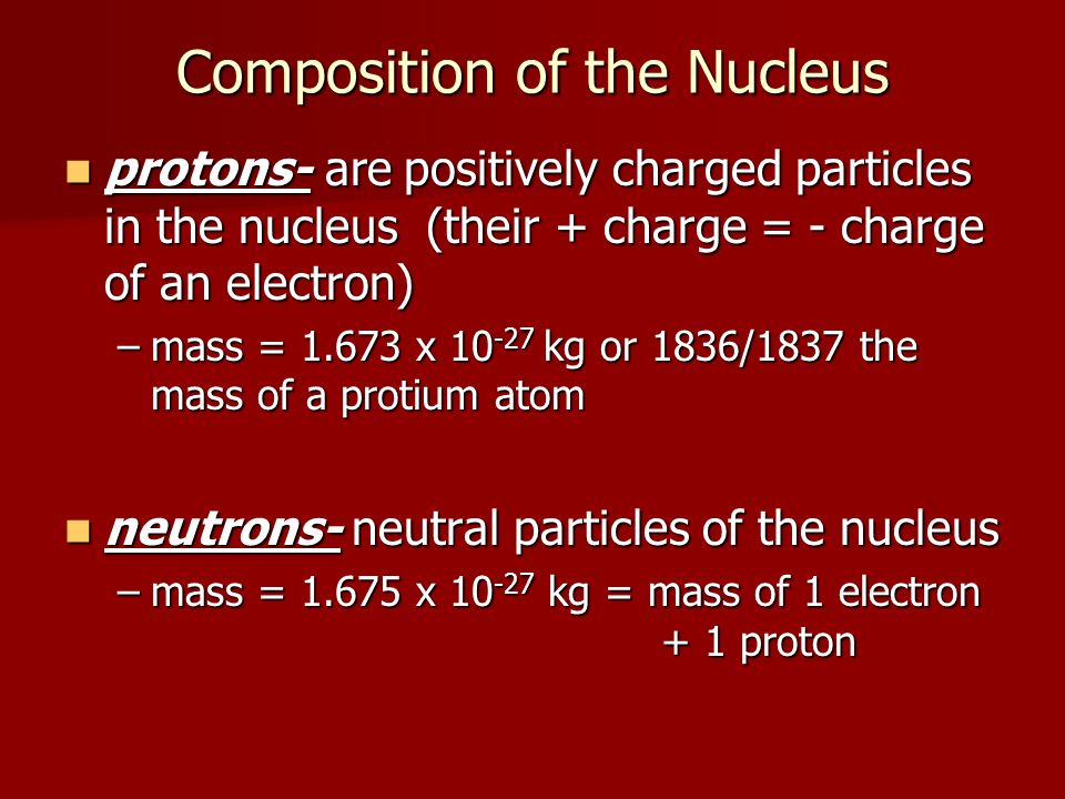 Composition of the Nucleus