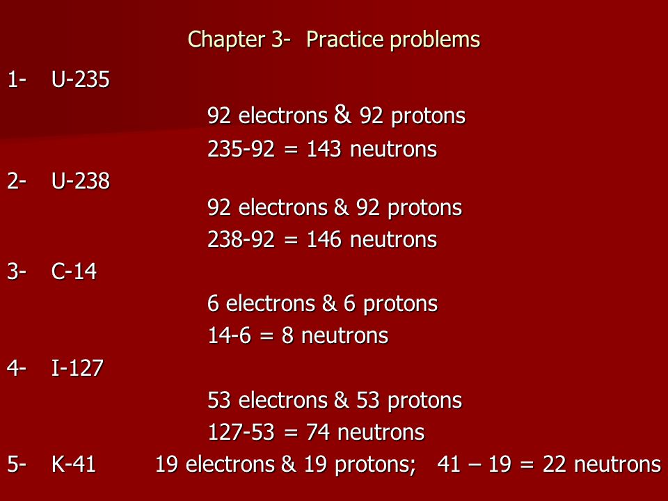 Chapter 3- Practice problems