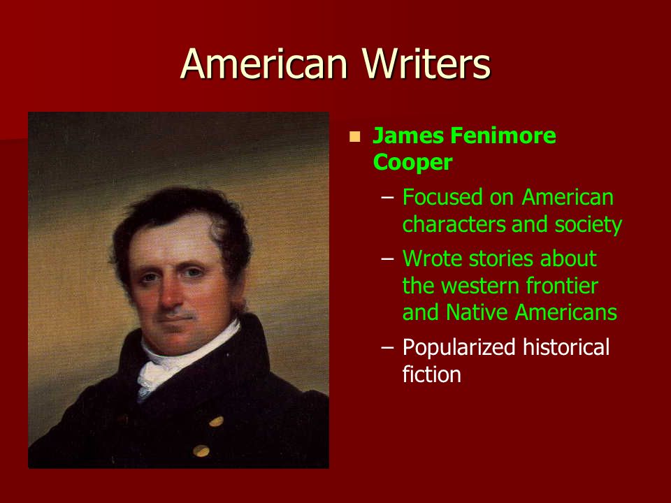 American Writers James Fenimore Cooper
