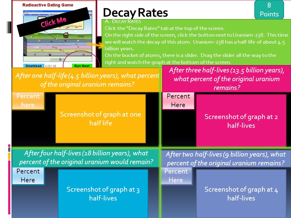 Decay Rates 8 Points Click Me