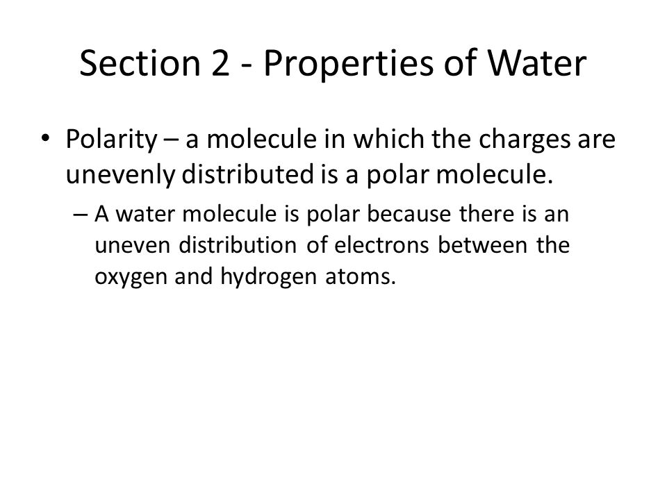 Section 2 - Properties of Water