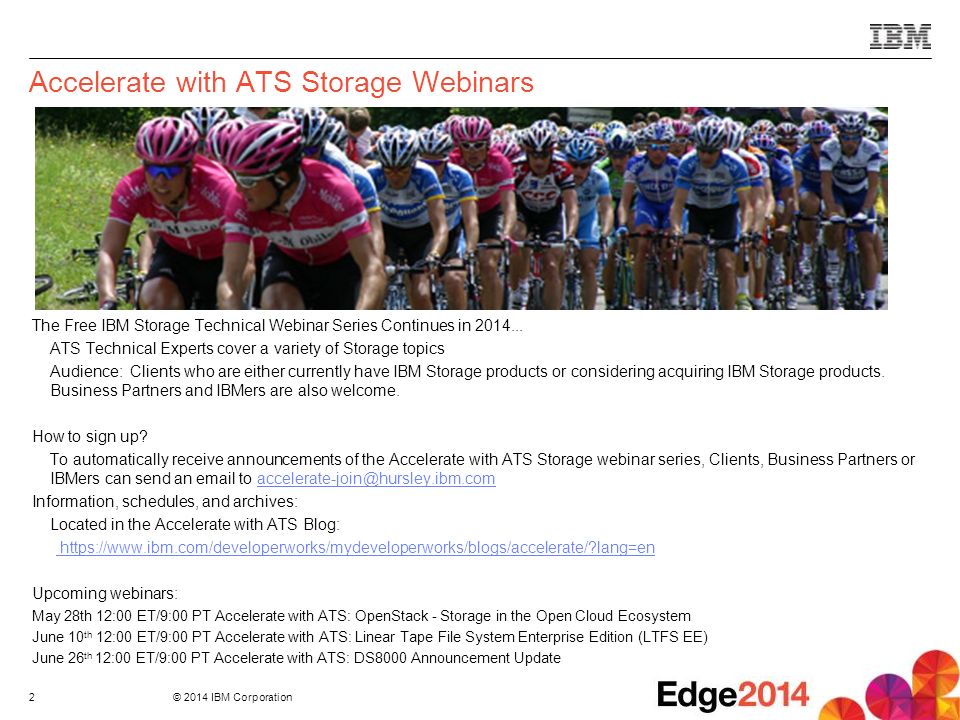 Accelerate with ATS Storage Webinars
