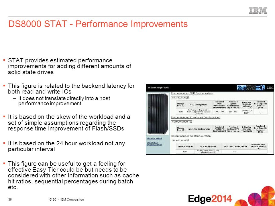 DS8000 STAT - Performance Improvements