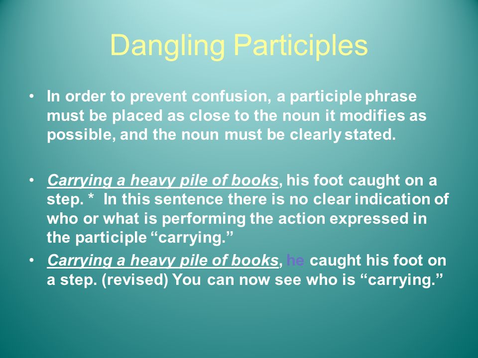 Dangling Participles