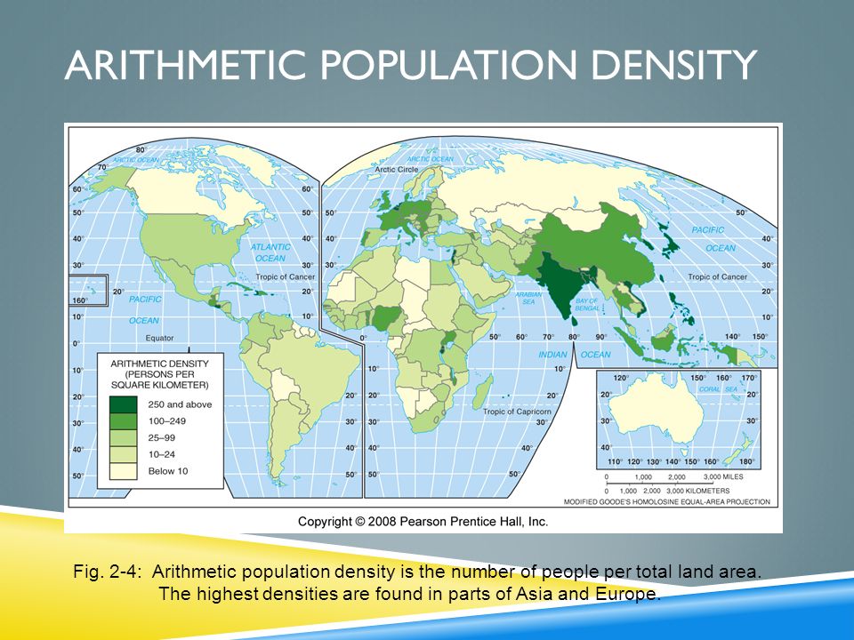 Arithmetic Population Density