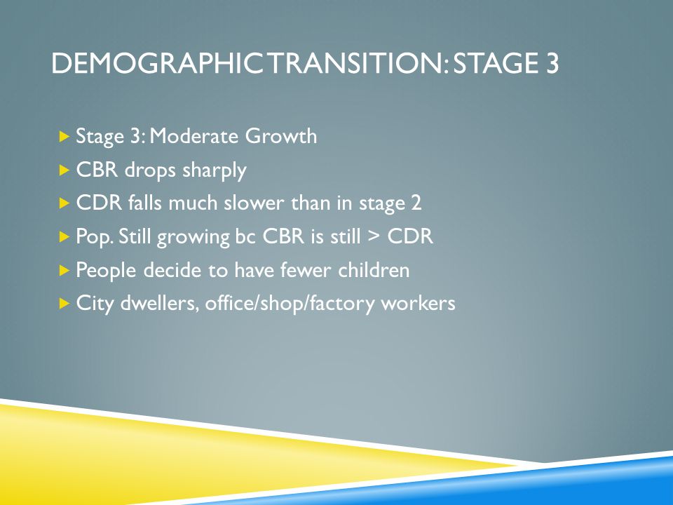 Demographic transition: Stage 3