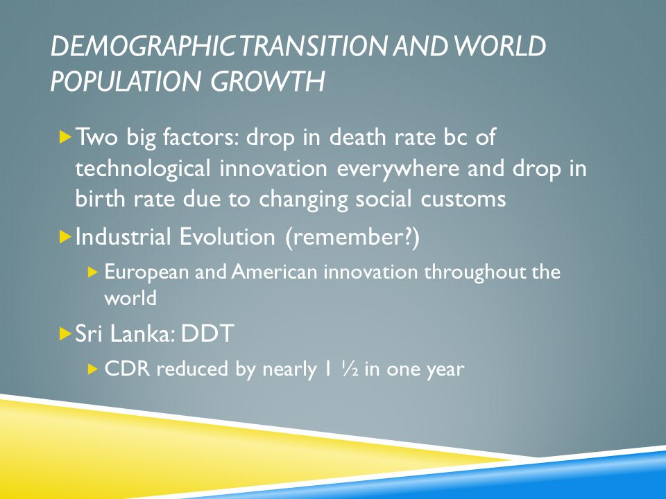 DEMOGRAPHIC TRANSITION AND WORLD POPULATION GROWTH