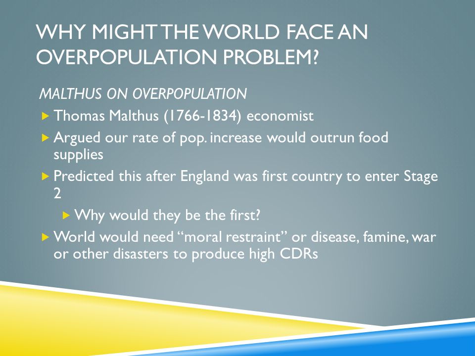 Why might the world face an overpopulation problem
