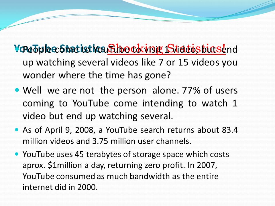 YouTube Statistics Shocking Statistics!