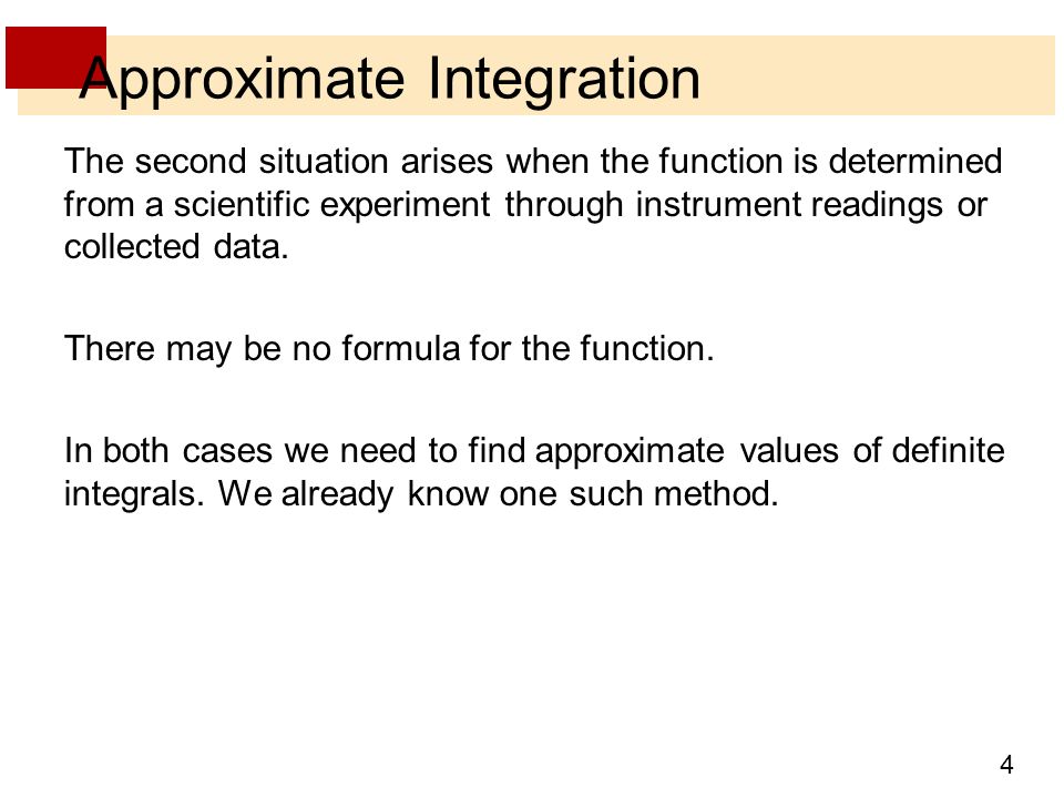 Approximate Integration