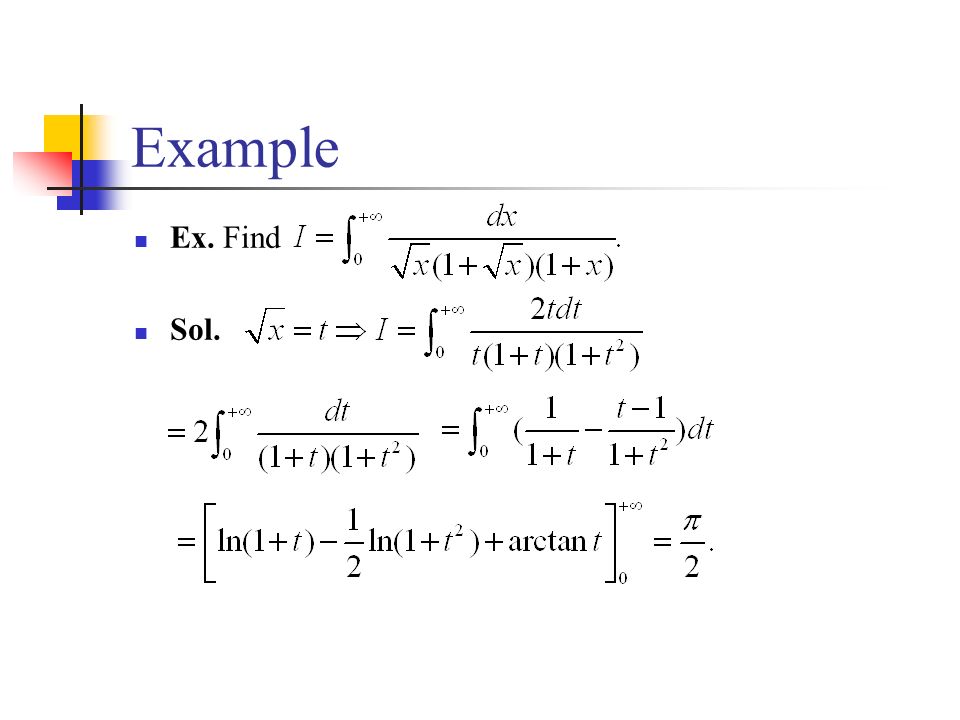 Example Ex. Find Sol.