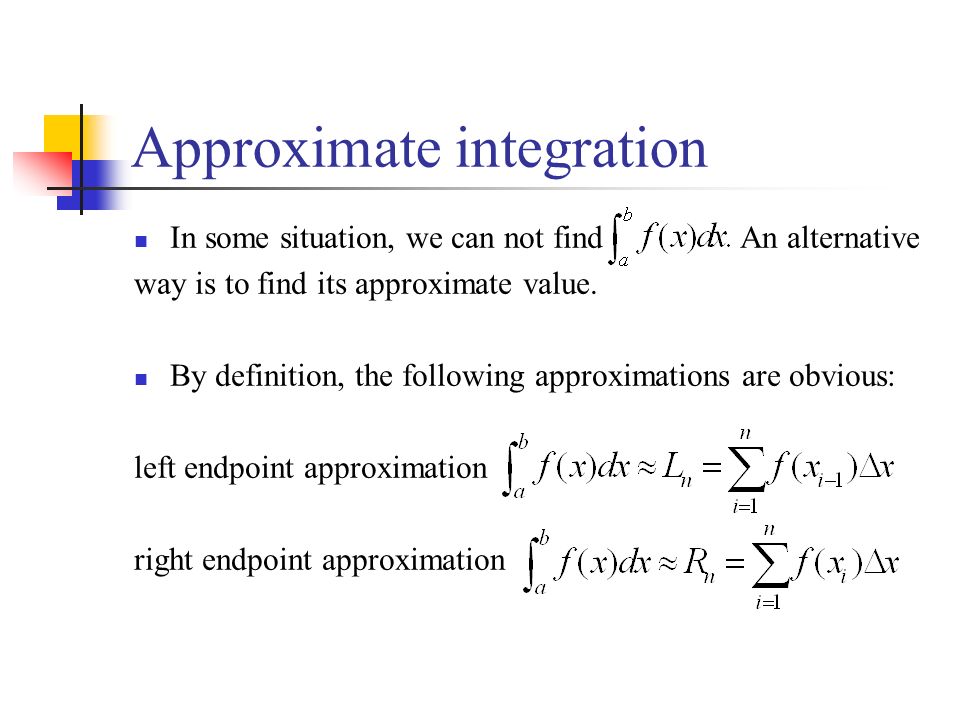 Approximate integration
