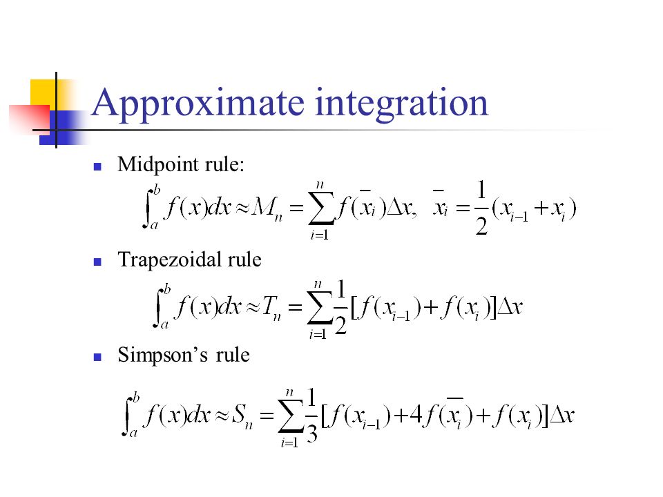 Approximate integration