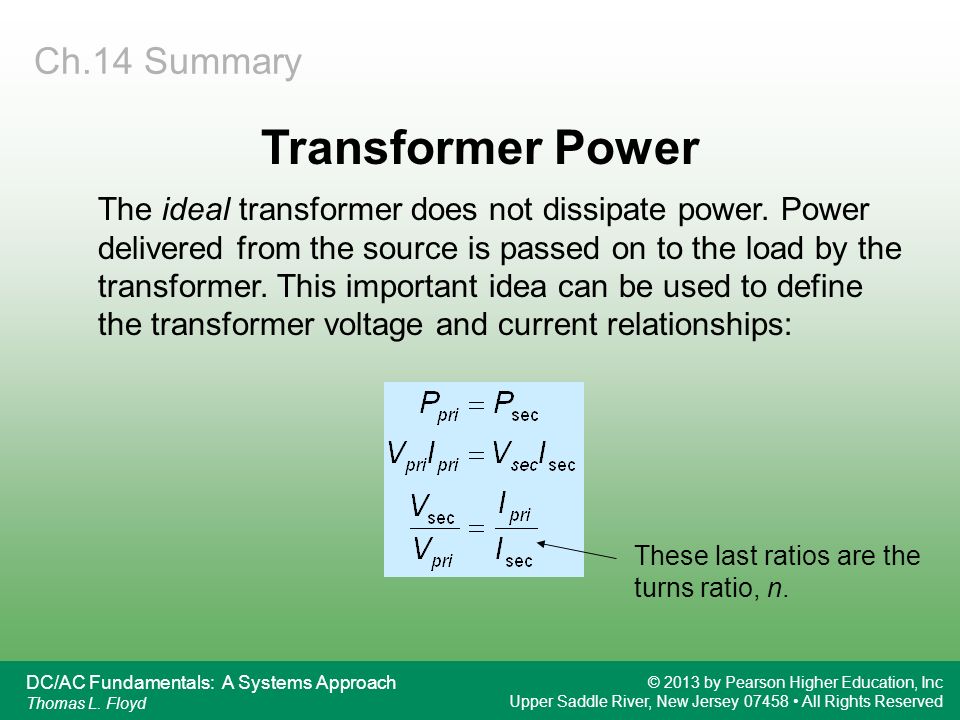 Transformer Power Ch.14 Summary