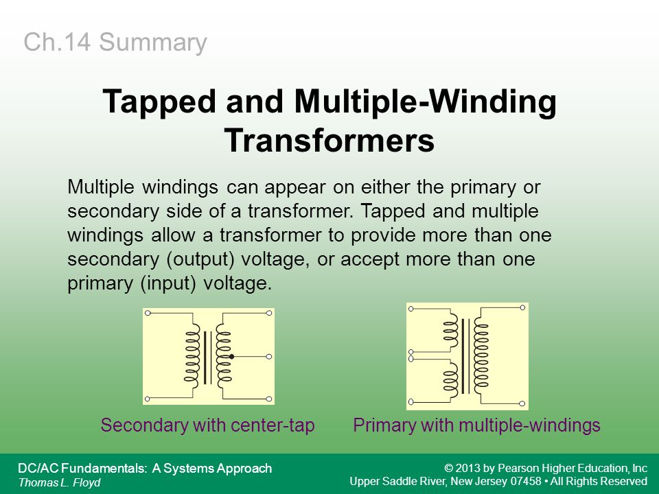 Tapped and Multiple-Winding Transformers