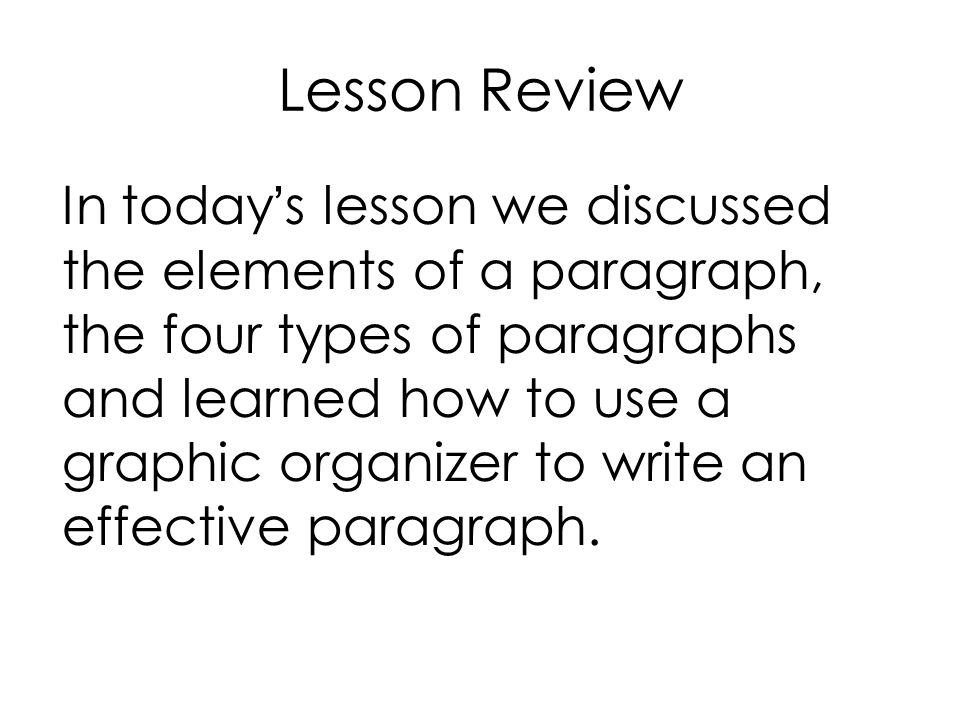 Lesson Review
