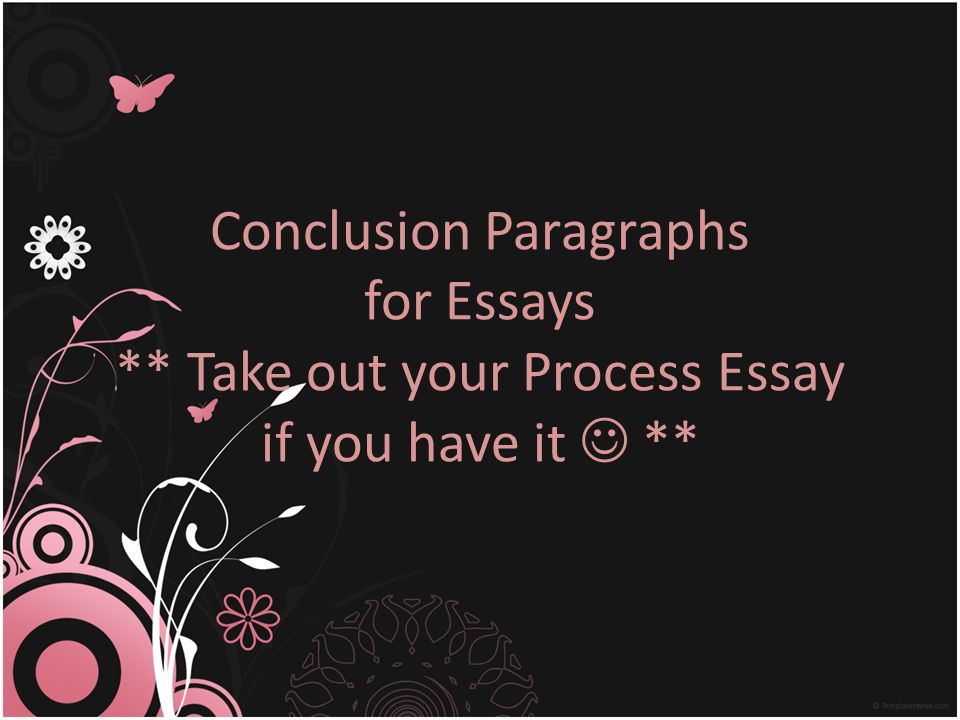 Conclusion Paragraphs for Essays