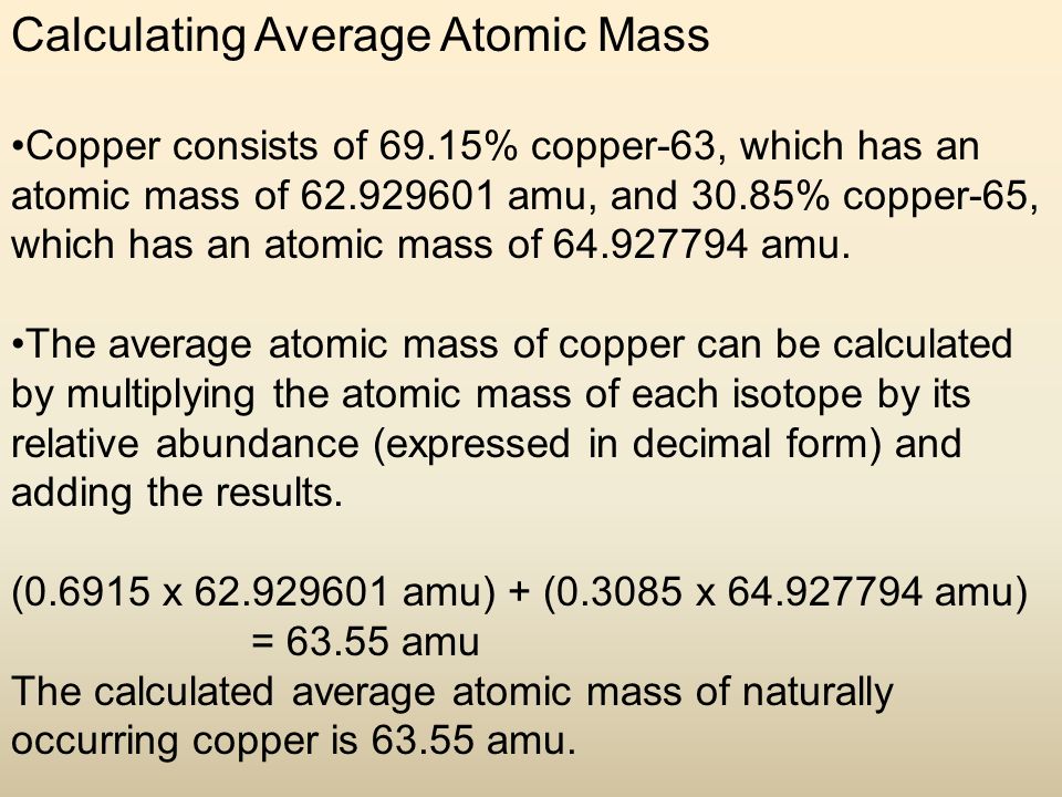 Calculating Average Atomic Mass