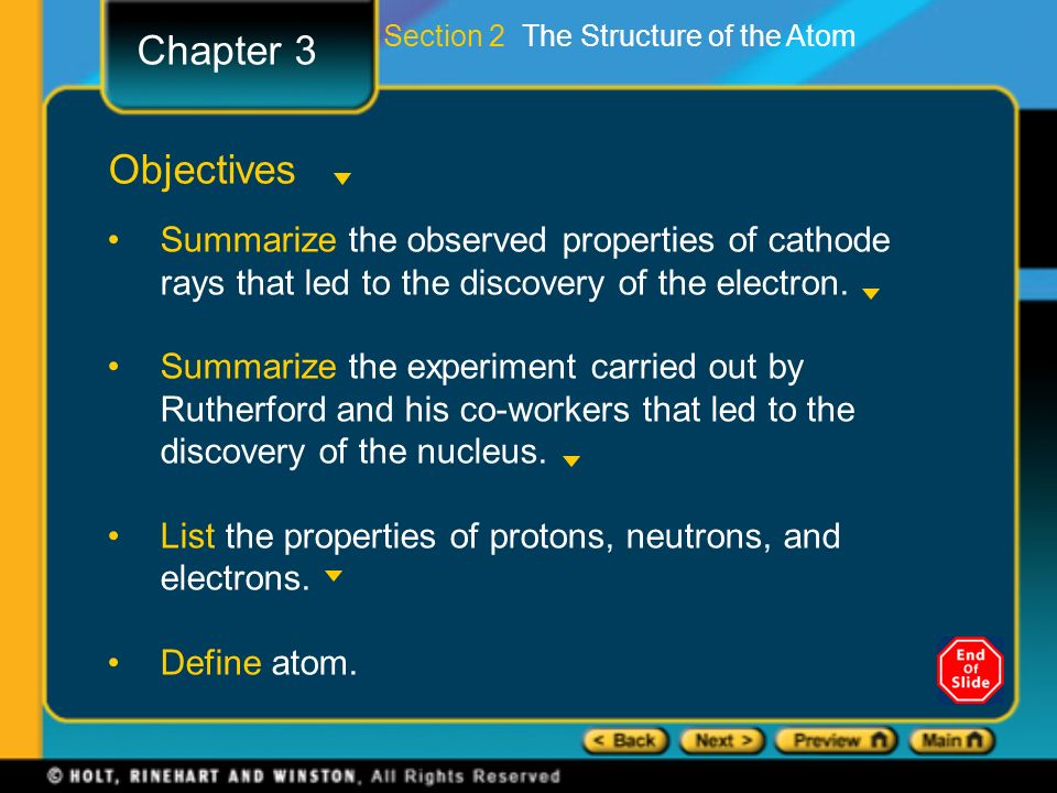 Section 2 The Structure of the Atom