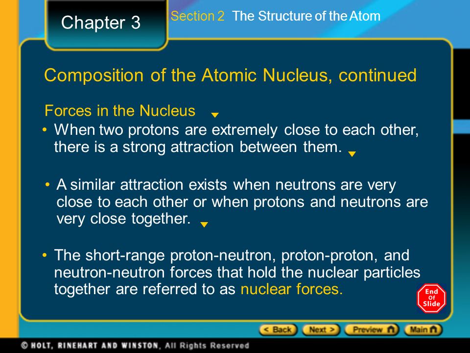 Composition of the Atomic Nucleus, continued