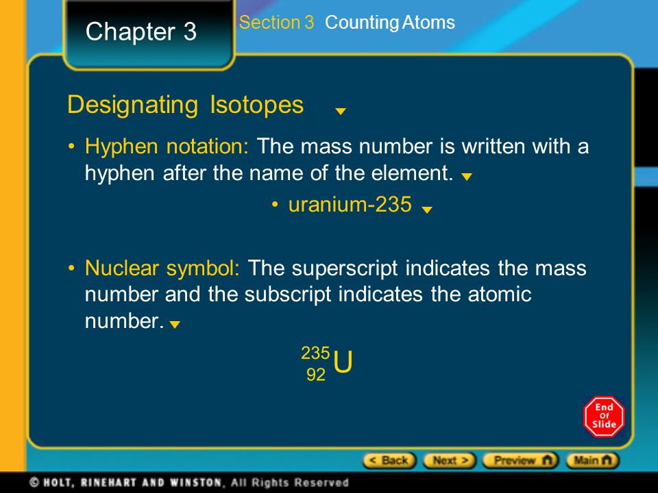 Chapter 3 Designating Isotopes