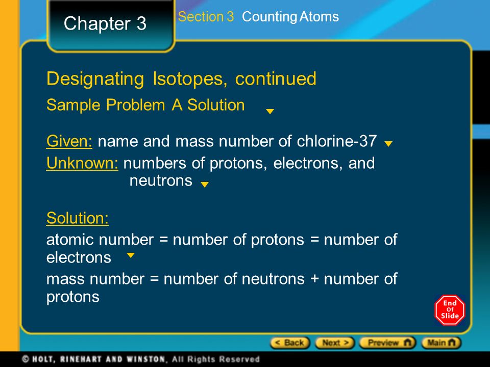 Designating Isotopes, continued