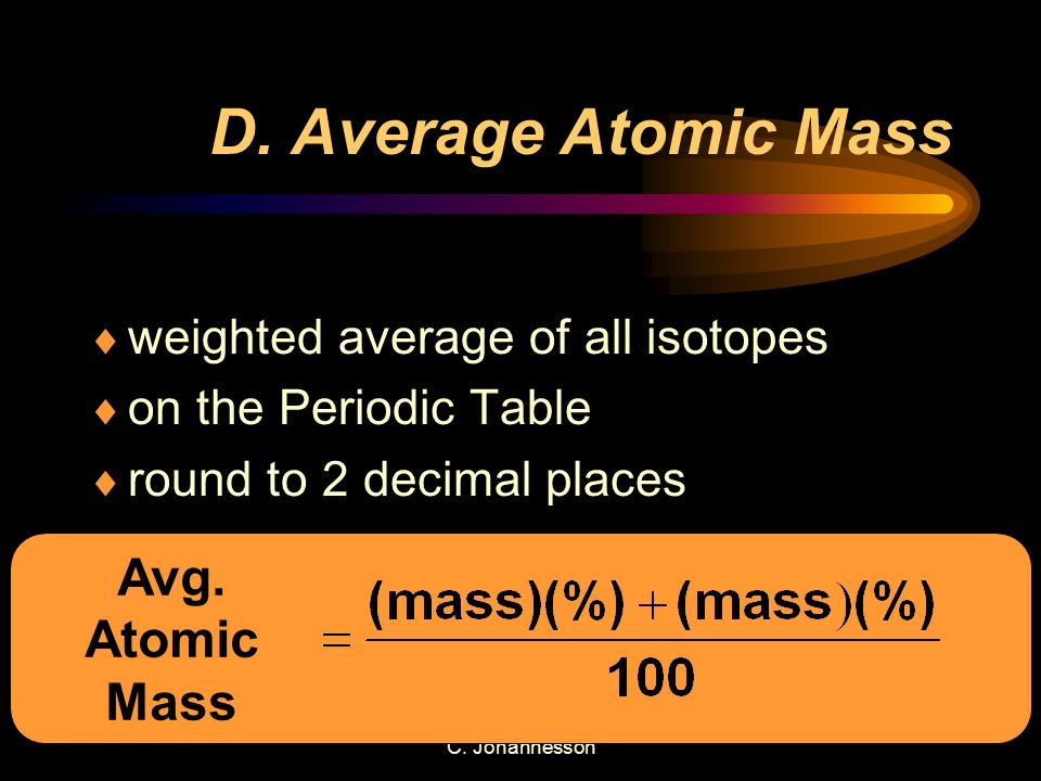 D. Average Atomic Mass Avg. Atomic Mass