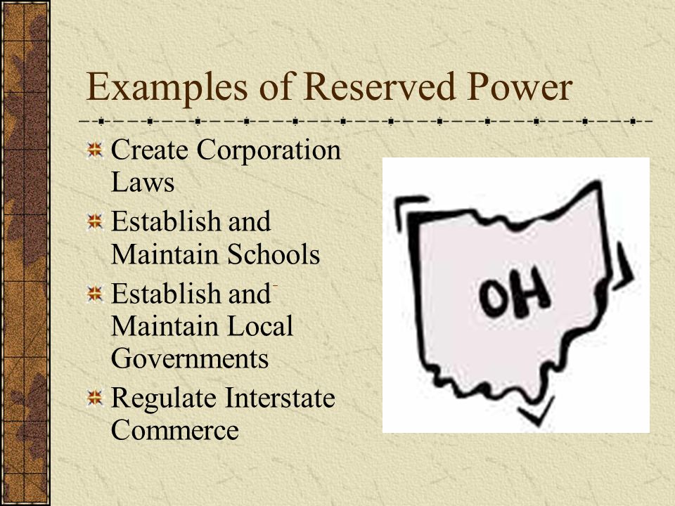 Examples of Reserved Power