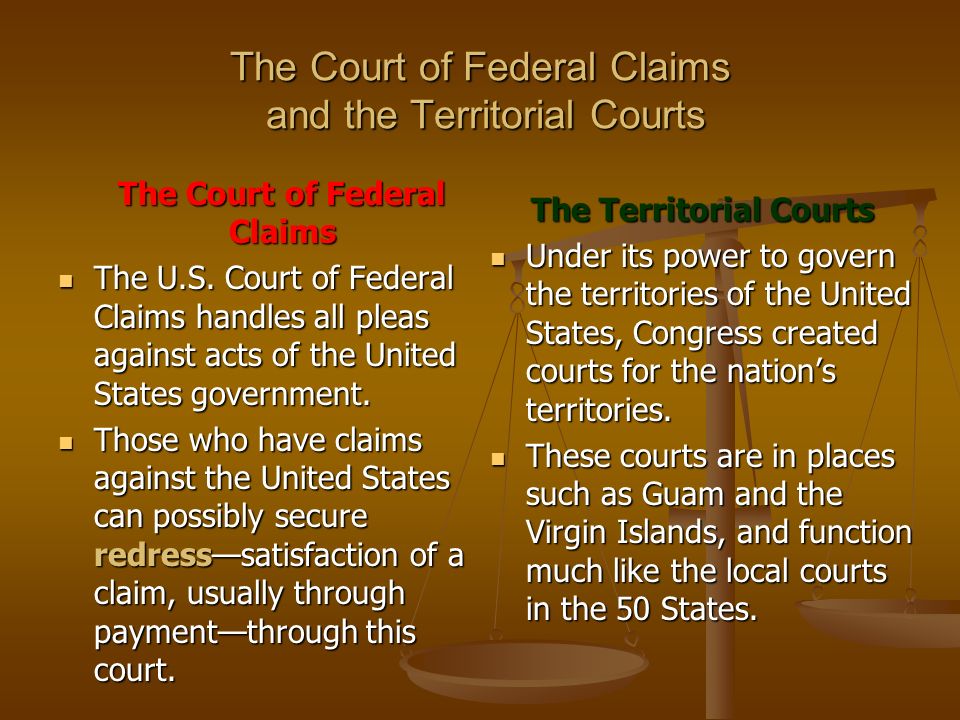 The Court of Federal Claims and the Territorial Courts
