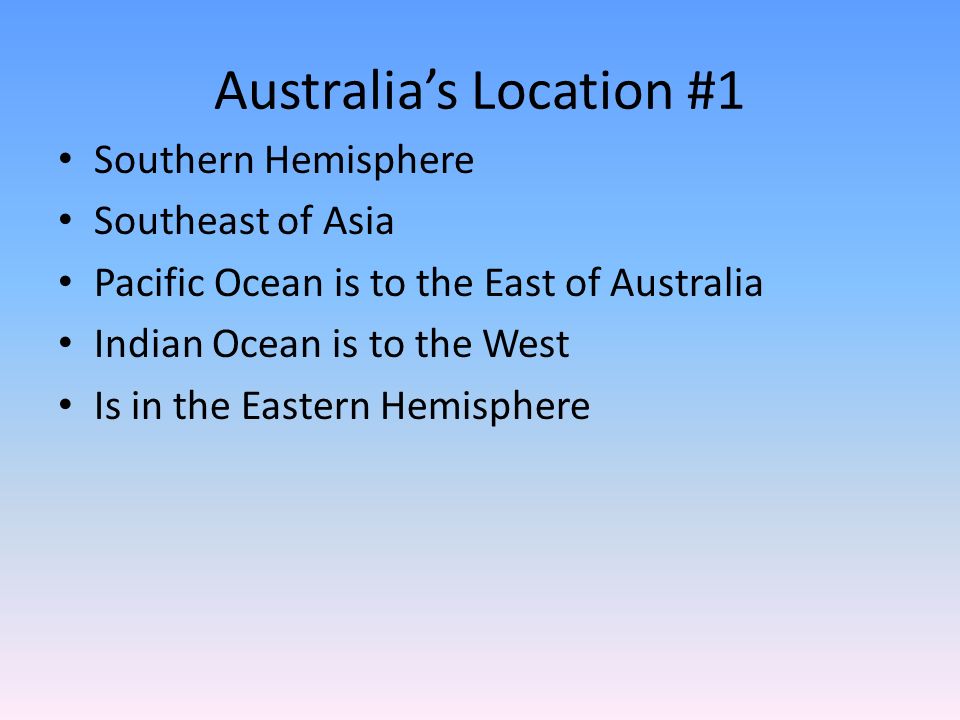 Australia’s Location #1