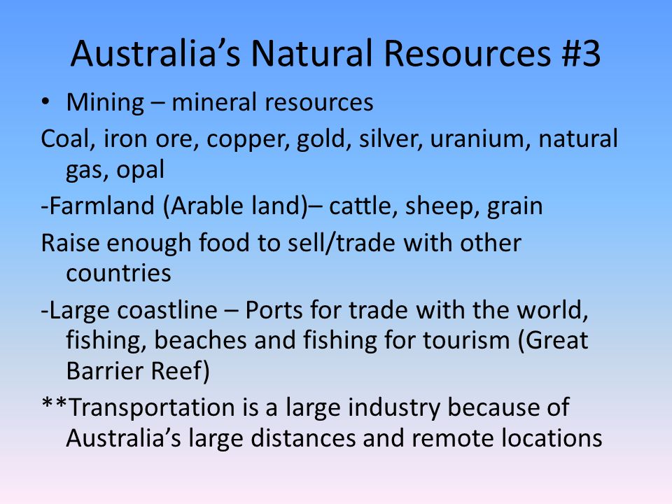 Australia’s Natural Resources #3