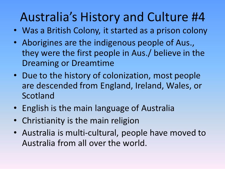 Australia’s History and Culture #4