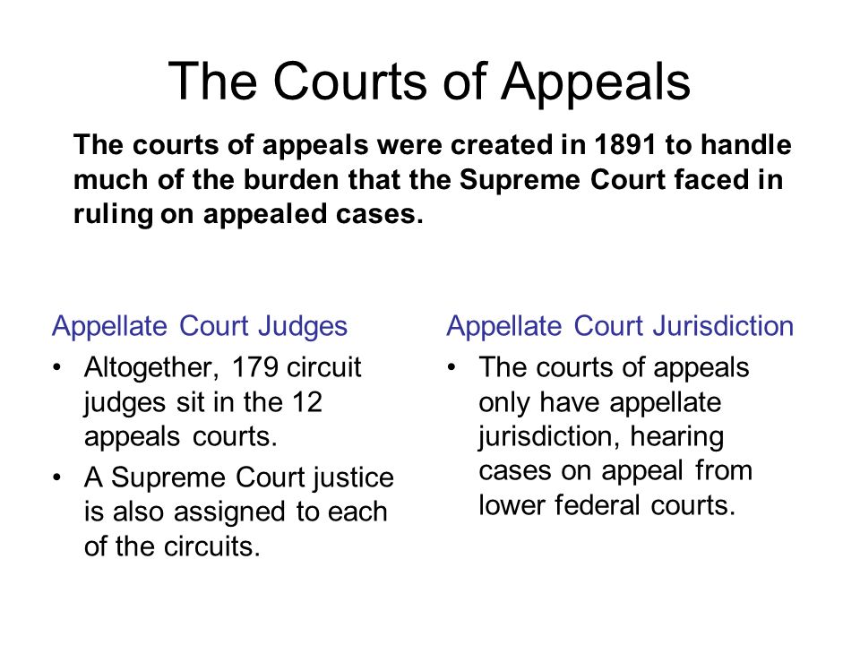 The Courts of Appeals