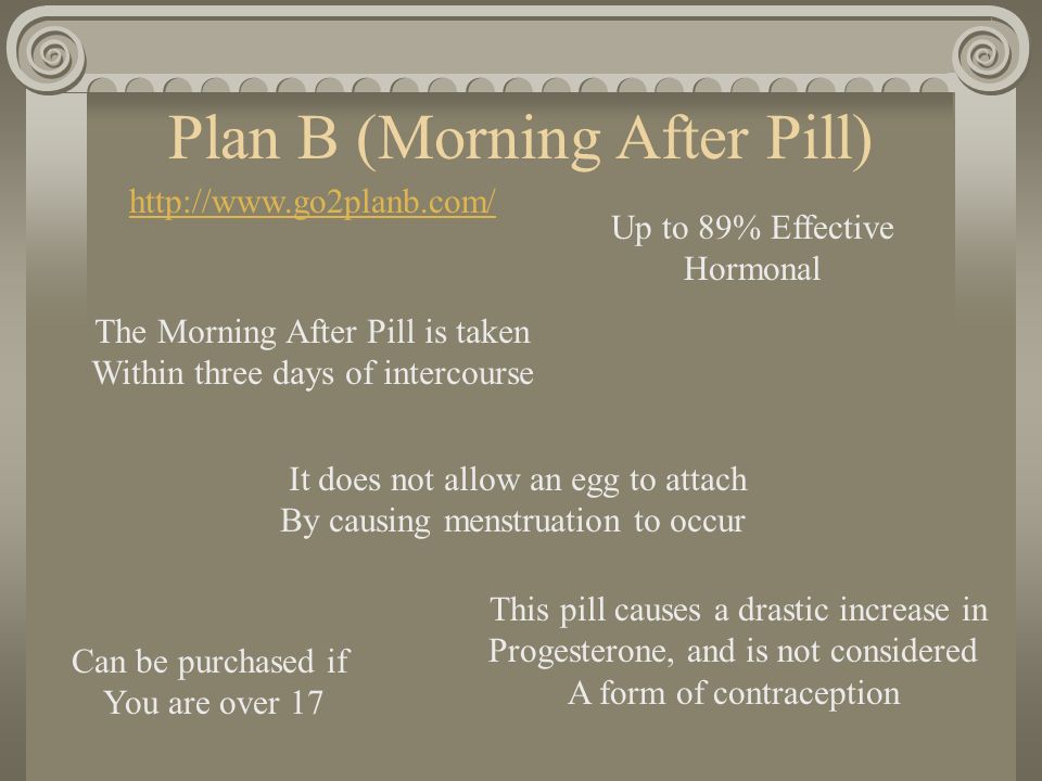 Plan B (Morning After Pill)